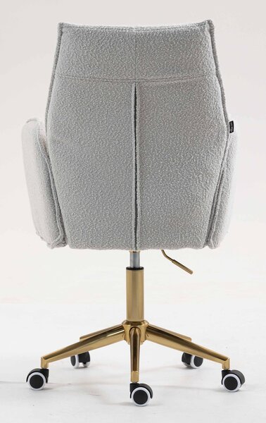 HR280K Scaun Gri Boucle cu Bază Aurie