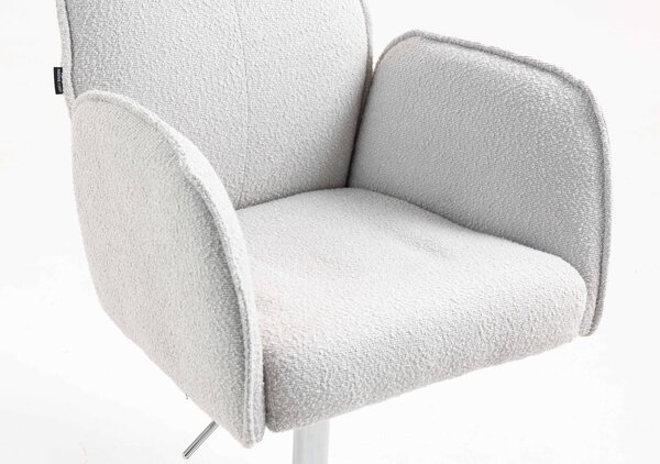 HR280N Scaun Gri Boucle cu Bază Cromata