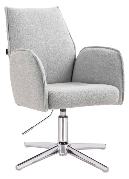 HR280CROSS Scaun Gri Boucle cu Bază Cromata
