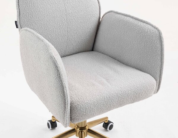 HR280K Scaun Gri Boucle cu Bază Aurie