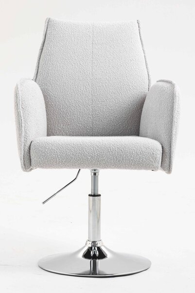 HR280N Scaun Gri Boucle cu Bază Cromata