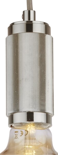 Searchlight 77651SS - Lustră suspendată cu cablu SUSPENSION 1xE27/60W/230V argintie