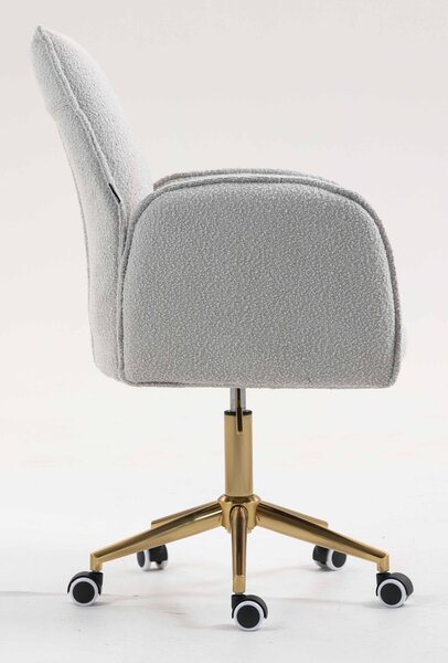 HR280K Scaun Gri Boucle cu Bază Aurie