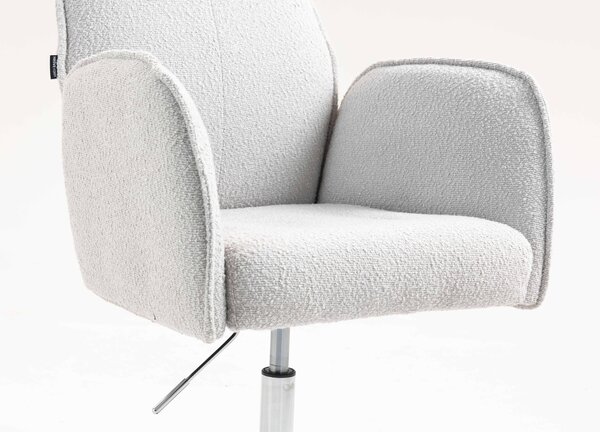 HR280N Scaun Gri Boucle cu Bază Cromata