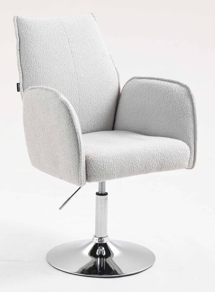 HR280N Scaun Gri Boucle cu Bază Cromata