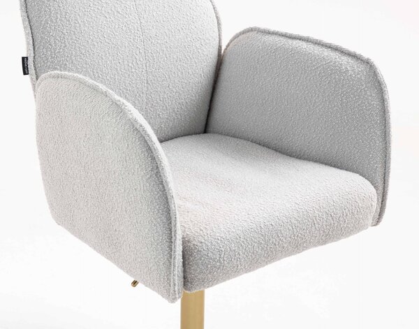 HR280N Scaun Gri Boucle cu Bază Aurie