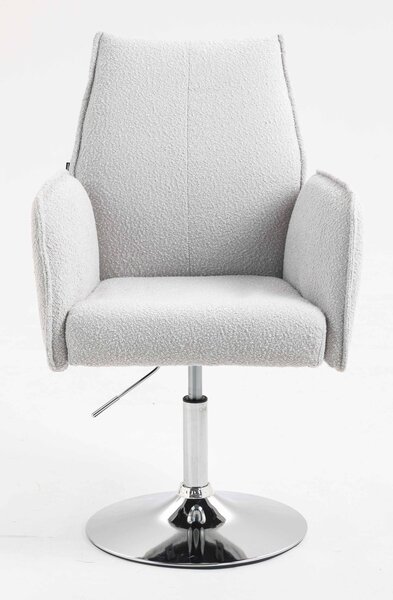 HR280N Scaun Gri Boucle cu Bază Cromata