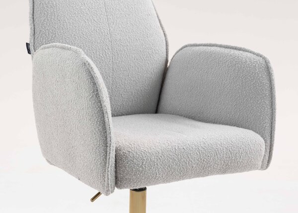 HR280K Scaun Gri Boucle cu Bază Aurie