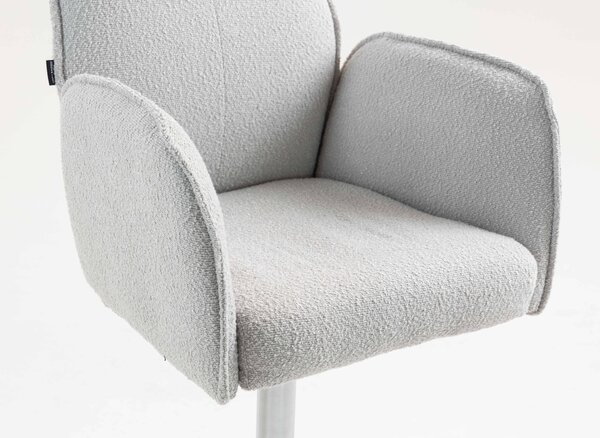 HR280W Scaun Gri Boucle cu Bază Cromata