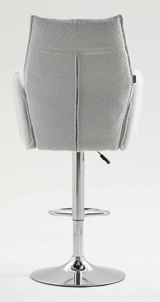 HR280W Scaun Gri Boucle cu Bază Cromata