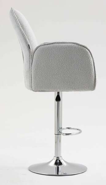 HR280W Scaun Gri Boucle cu Bază Cromata