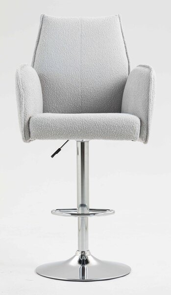 HR280W Scaun Gri Boucle cu Bază Cromata
