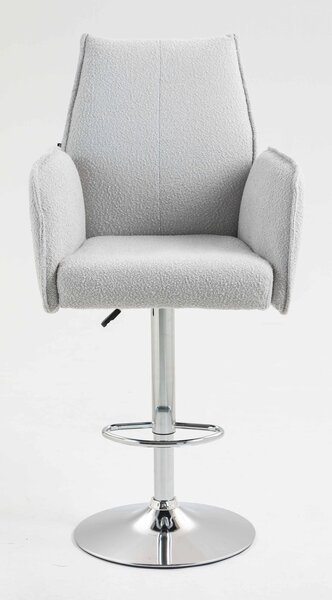 HR280W Scaun Gri Boucle cu Bază Cromata