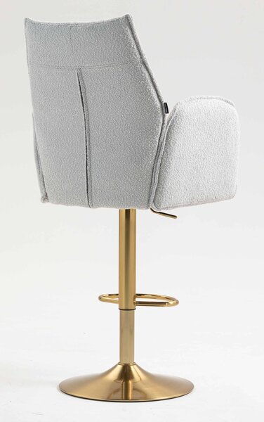 HR280W Scaun Gri Boucle cu Bază Aurie