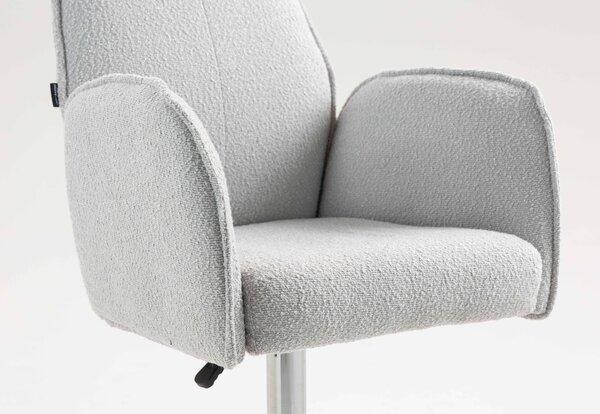 HR280W Scaun Gri Boucle cu Bază Cromata