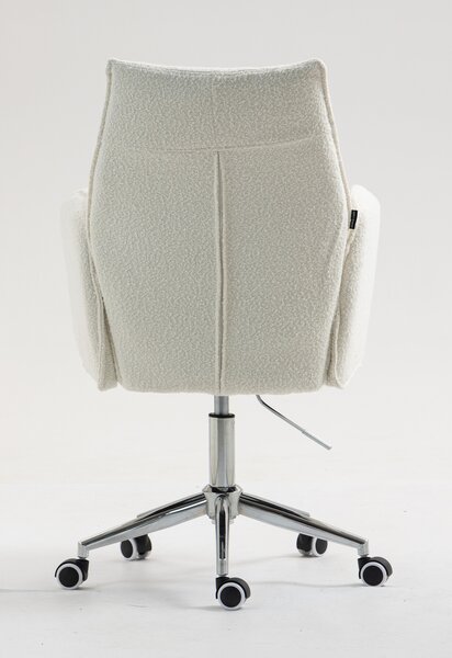 HR280K Scaun Crem Boucle cu Bază Cromata