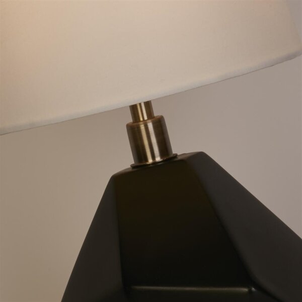 Searchlight EU88250BK - Lampă de masă APEX 1xE27/60W/230V negru/gri