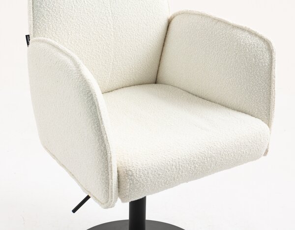 HR280N Scaun Crem Boucle cu Bază Neagră