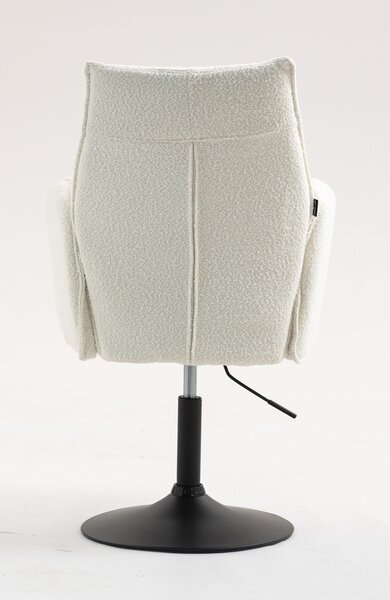HR280N Scaun Crem Boucle cu Bază Neagră