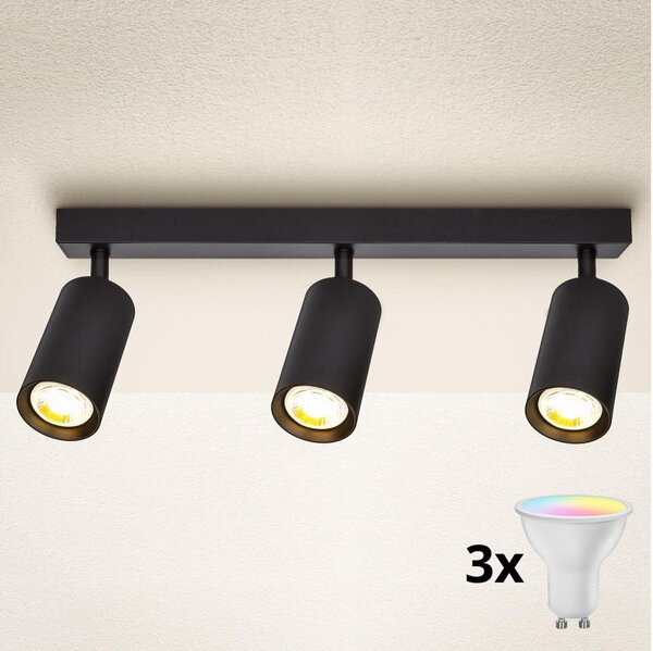 Brilagi - Spot LED dimabil SELE 3x GU10/4,8W/230V, negru