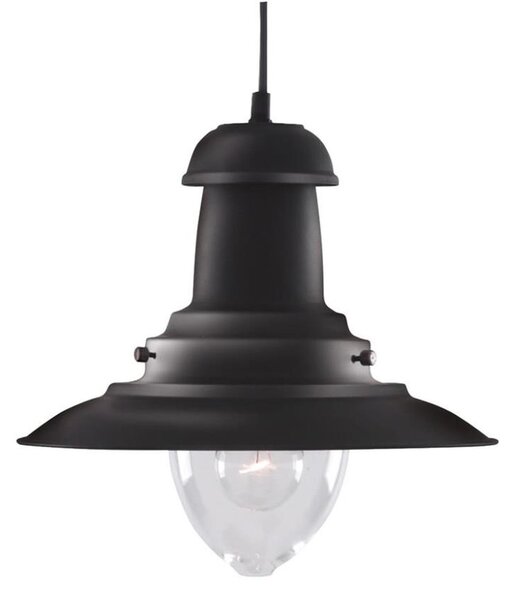 Searchlight 4301BK - Pendul cu cablu FISHERMAN 1xE27/60W/230V negru