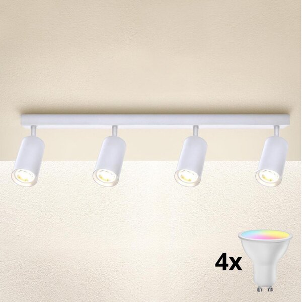 Brilagi SELE Spot LED RGBW reglabil 4xGU10/4,8W/230V alb