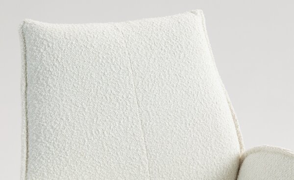 HR280KW Scaun Crem Boucle cu Bază Neagră