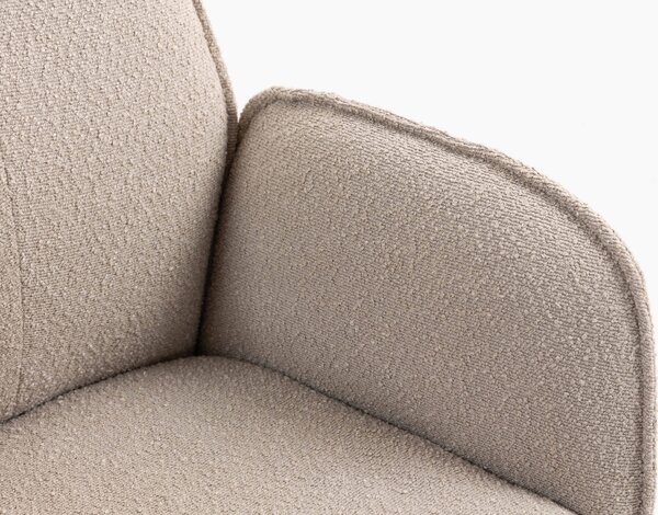 HR280K Scaun Latte Boucle cu Bază Aurie