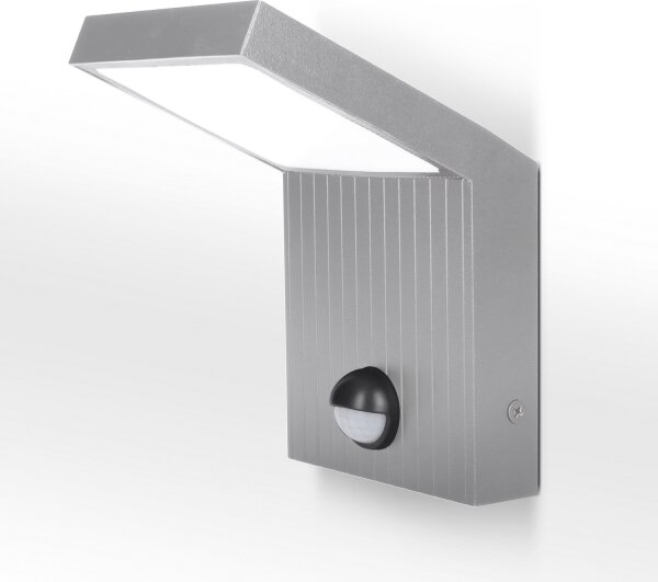 BRILAGI - Aplică de perete LED pentru exterior cu senzor RIANO, LED/8W/230V, argintie