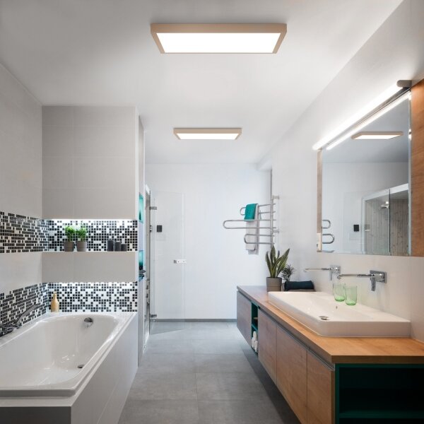 Brilagi - LED Plafonieră pentru baie FRAME LED/50W/230V 60x60 cm IP44 bej