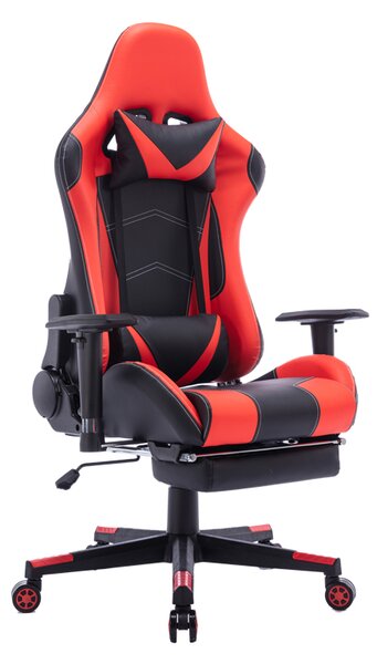 Scaun Gaming Piele Ecologica Zenno Negru-Rosu