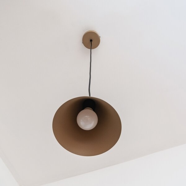 Pendul ETNA II pe cablu, 1xE27/15W/230V, diametru 18,5 cm, bej