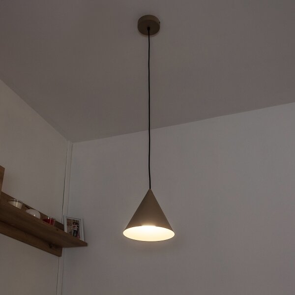 Pendul ETNA II pe cablu, 1xE27/15W/230V, diametru 18,5 cm, bej