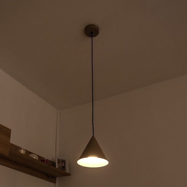 Pendul ETNA II pe cablu, 1xE27/15W/230V, diametru 18,5 cm, bej