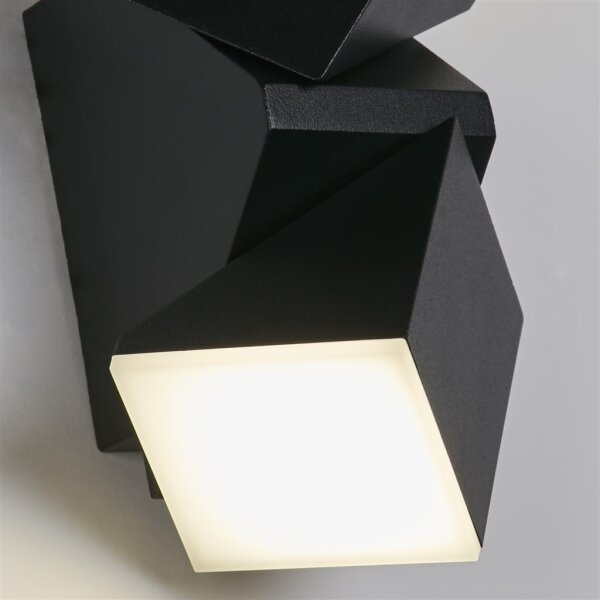 Searchlight 36170BK - Aplica de perete LED pentru exterior MONTANA 2xLED/6W/230V IP44