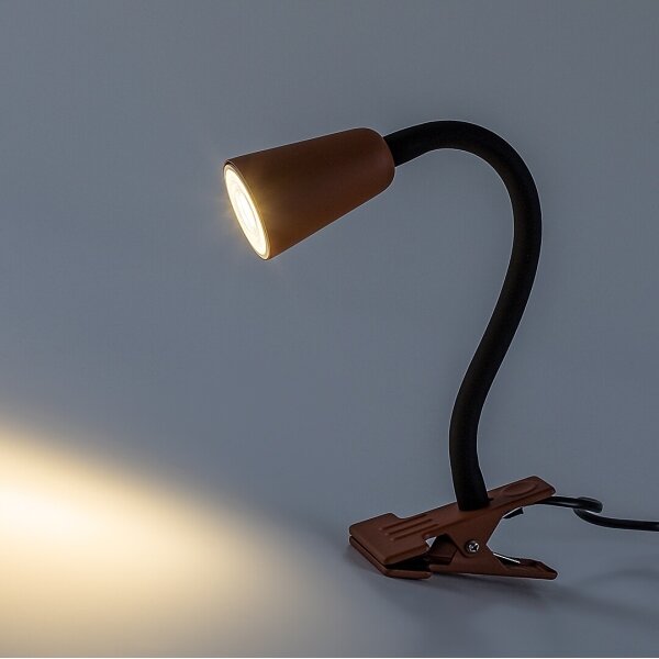 Rabalux 74090 - Lampă de birou cu clemă ALDO 1xGU10/7W/230V portocalie