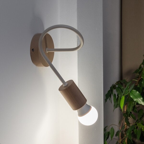 Aplică de perete OXFORD 1xE27/15W/230V pin/crem