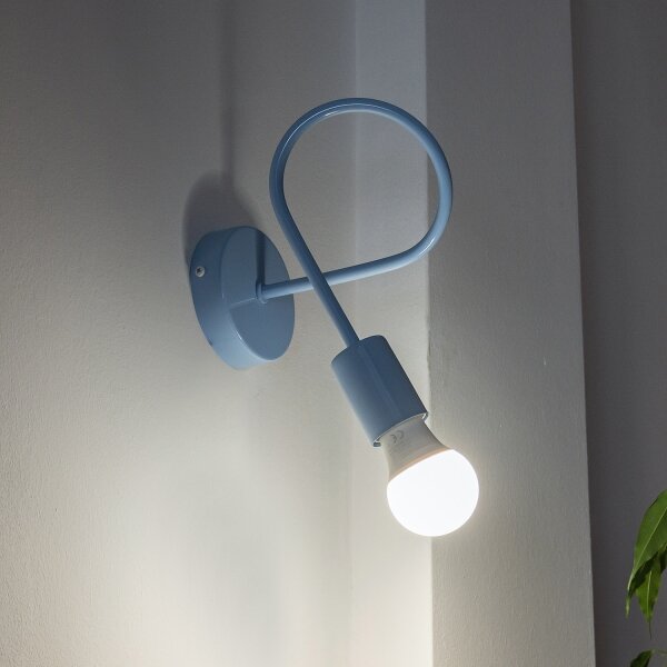Aplica de perete OXFORD 1xE27/15W/230V albastră