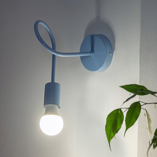 Aplica de perete OXFORD 1xE27/15W/230V albastră