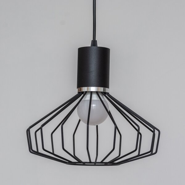 Candelabru suspendat pe cablu SOLANO 3xE27/15W/230V negru/crom lucios