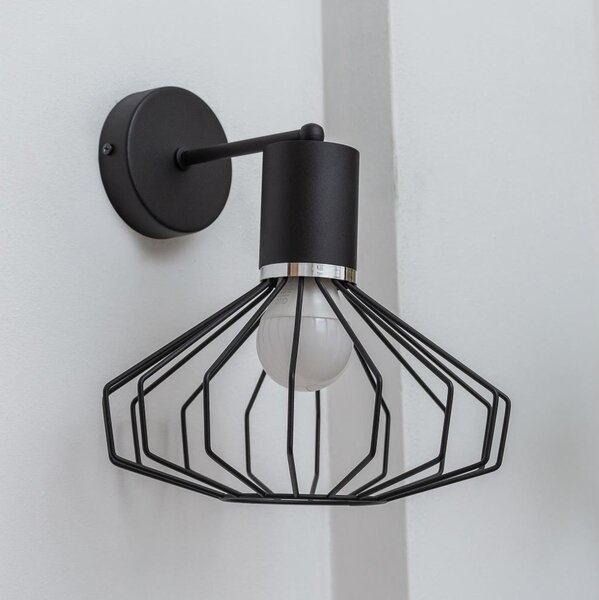 Aplica de perete SOLANO 1xE27/15W/230V negru/crom lucios