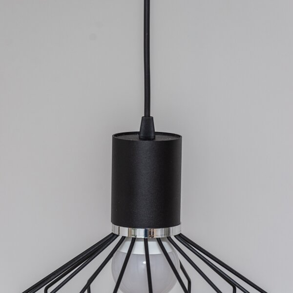 Candelabru suspendat pe cablu SOLANO 3xE27/15W/230V negru/crom lucios