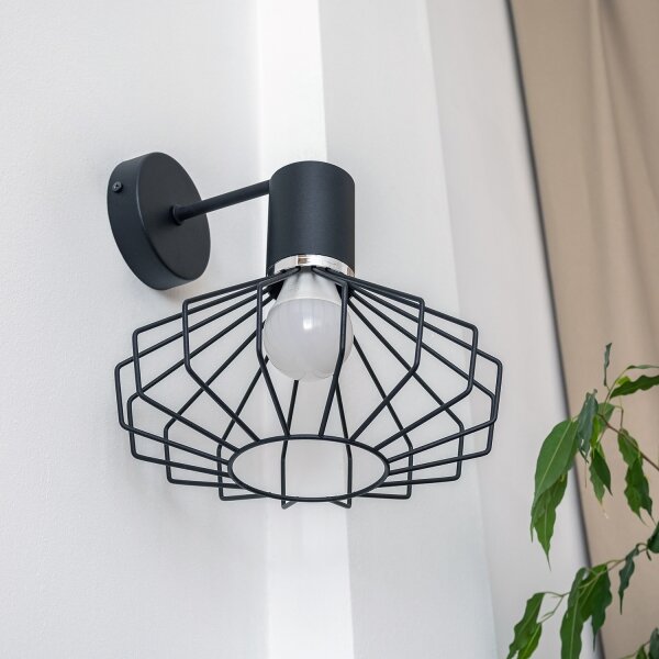 Aplica de perete SOLANO 1xE27/15W/230V negru/crom lucios