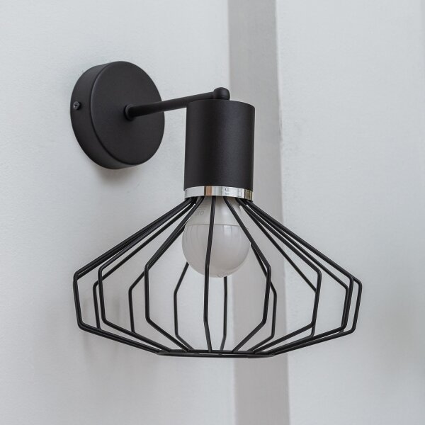 Aplica de perete SOLANO 1xE27/15W/230V negru/crom lucios