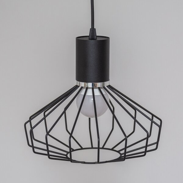 Candelabru suspendat pe cablu SOLANO 3xE27/15W/230V negru/crom lucios