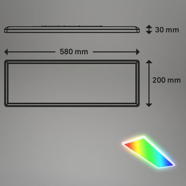 Briloner 7404-016 - Panou LED aplicat RGBW dimabil/22W/230V 4000K + telecomandă