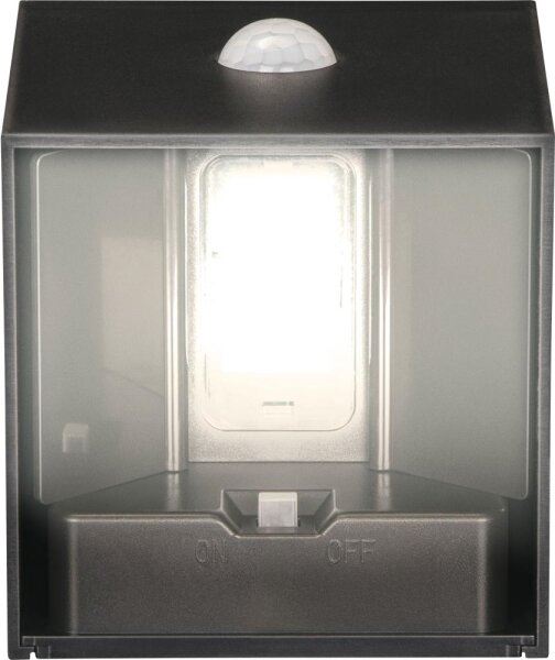 Retlux-LED Aplica solară de perete cu senzor LED/1W/3,7V 1200 mAh IP44 neagră
