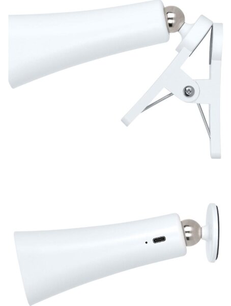 Retlux - Lampă LED reîncărcabilă, reglabilă 3-în-1, LED/3W/5V, 1200 mAh, alb
