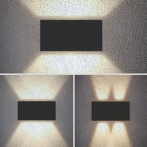 Brilagi - Aplică de perete LED pentru exterior DOUBLE CUBE LED/12W/230V antracit IP65