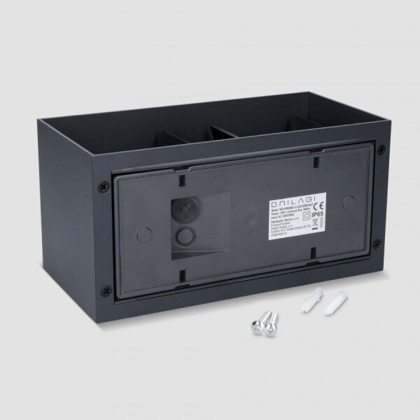 Brilagi - Aplică de perete LED pentru exterior DOUBLE CUBE LED/12W/230V antracit IP65